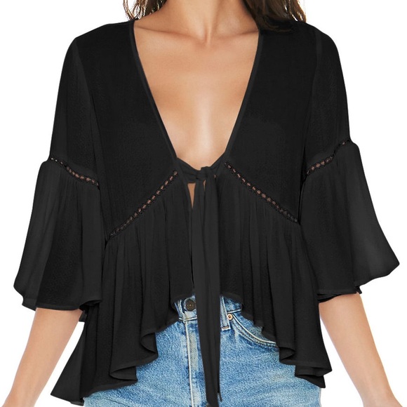 l*space Tops - L*Space Lilly Tie front top- RARE AND SOLDOUT